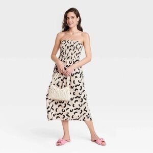 NWOT New Day Smocked Strapless Tube Midi Sundress XL